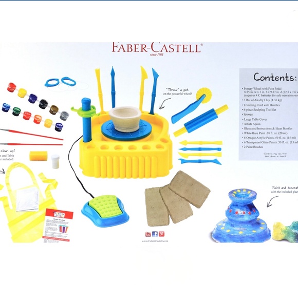 POTTERY STUDIO SET FOR KIDS - FABER-CASTELL - NEW - Picture 2 of 2